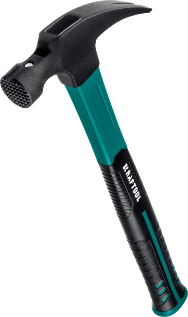 KRAFTOOL Fiberglass, 560 г, столярный молоток-гвоздодёр (20265-56)