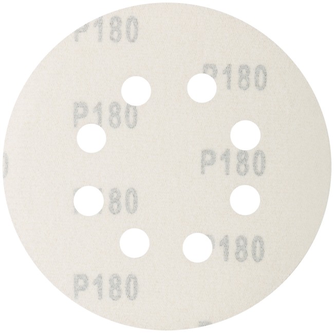 Круги абразивные шлифовальные перфорированные на ворсовой основе под "липучку" (Р180, 125 мм, 5шт.), CUTOP Profi Круги абразивные шлифовальные перфорированные на ворсовой основе под "липучку" (Р180, 125 мм, 5шт.), CUTOP Profi