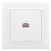 Минск Розетка RJ-45 1-местная СП белая EKF Basic | ERK01-035-10 | EKF