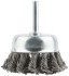 Корщетка, тип "чашка", со штифтом, стальная витая проволока  65 мм