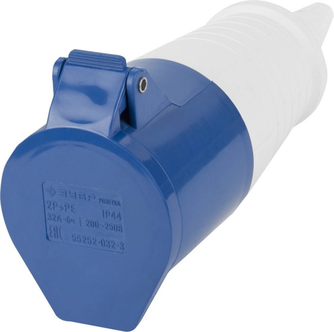 ЗУБР 32 A, 250 В, переносная розетка (55252-032-3) ЗУБР 32 A, 250 В, переносная розетка (55252-032-3)