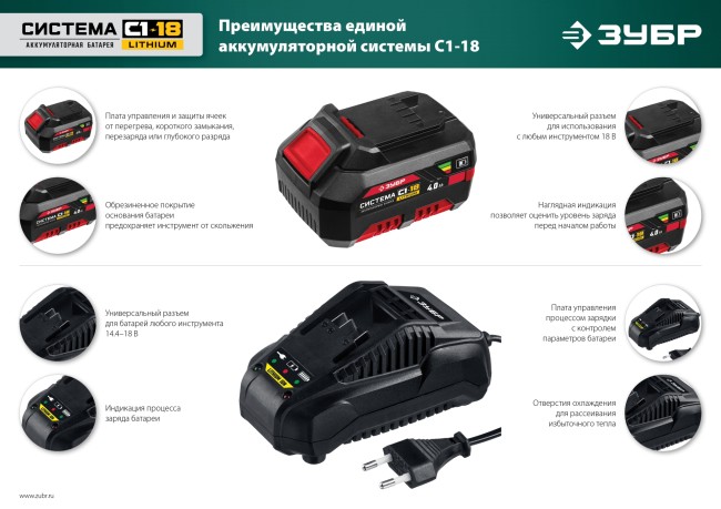 ЗУБР 10 л, 1 АКБ 4 А·ч, аккумуляторный опрыскиватель (ОПЛ-10-41)