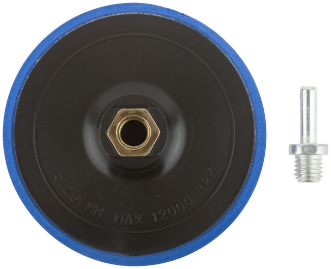 Диск шлифовальный с липучкой, гайка М14 + переходник для дрели, 125x10 мм Диск шлифовальный с липучкой, гайка М14 + переходник для дрели, 125x10 мм