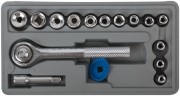 Набор торцевых головок 17 шт. 1/4" Набор торцевых головок 17 шт. 1/4"