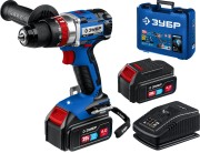ЗУБР Т7, 20 В, 70 Н·м, 2 АКБ (4 А·ч), бесщеточная ударная дрель-шуруповерт, кейс, Профессионал (DBS-201-42) ЗУБР Т7, 20 В, 70 Н·м, 2 АКБ (4 А·ч), бесщеточная ударная дрель-шуруповерт, кейс, Профессионал (DBS-201-42)