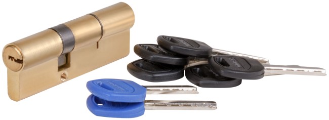 Цилиндровый механизм с перекодировкой ключей ( Аллюр ) 90 мм, ключ-ключ, золото Цилиндровый механизм с перекодировкой ключей ( Аллюр ) 90 мм, ключ-ключ, золото