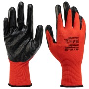 Перчатки полиэфирные с чёрным нитрильным покрытием, размер 9, 13 класс вязки// Stels Перчатки полиэфирные с чёрным нитрильным покрытием, размер 9, 13 класс вязки// Stels