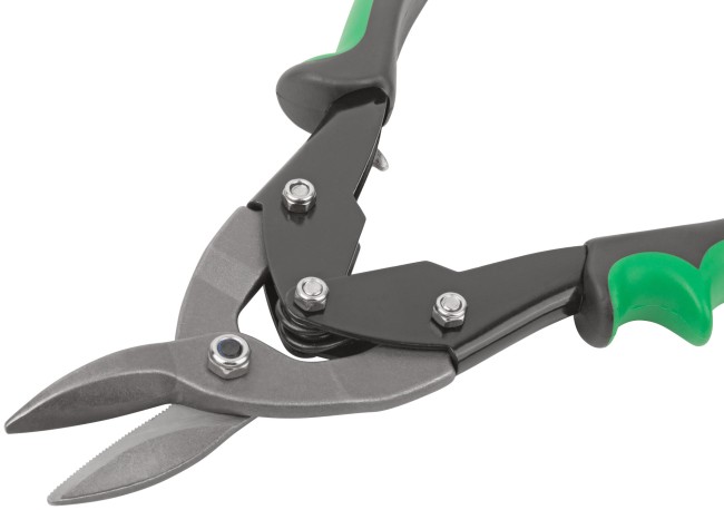 Ножницы по металлу усиленные CrV Профи, прорезиненные ручки, правые 250 мм