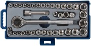 Набор торцевых головок 39 шт. 3/8" (метрические и дюймовые) Набор торцевых головок 39 шт. 3/8" (метрические и дюймовые)
