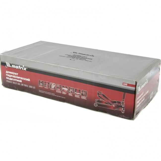 Домкрат гидравлический подкатной 98-535 мм. профессиональный, быстрый подъем 3.5 т, Low Profile, Quick Matrix Домкрат гидравлический подкатной 98-535 мм. профессиональный, быстрый подъем 3.5 т, Low Profile, Quick Matrix