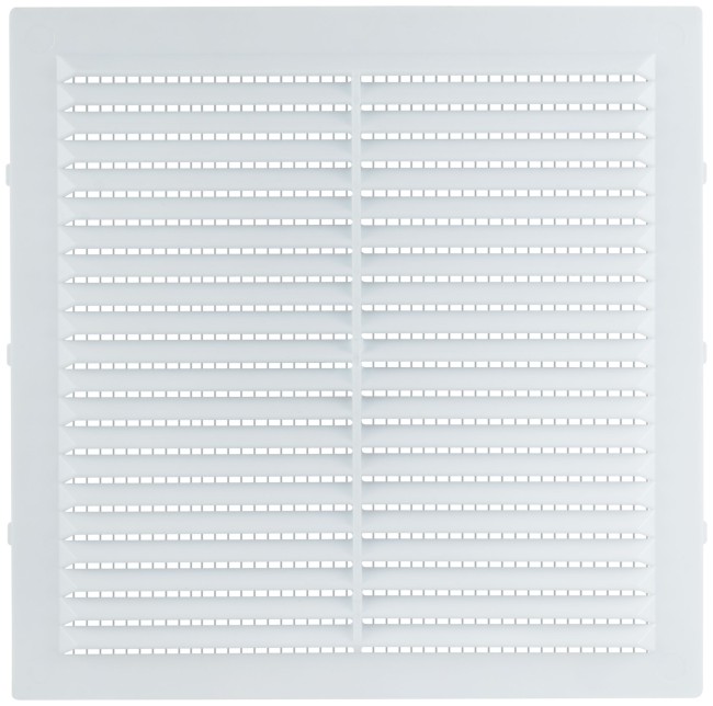 Вентиляционная решетка, пластиковая, 190 х 190 мм, с сеткой