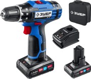 ЗУБР Т7, 12 В, 40 Н·м, 2 АКБ (4 А·ч), дрель-шуруповерт, сумка, Профессионал (DL-121-42) ЗУБР Т7, 12 В, 40 Н·м, 2 АКБ (4 А·ч), дрель-шуруповерт, сумка, Профессионал (DL-121-42)