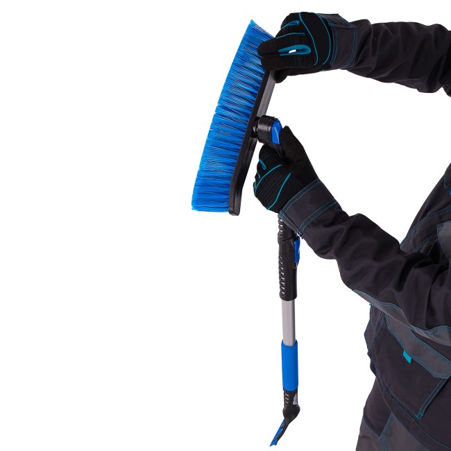 Щетка-сметка для снега со скребком телескопическая Барс Щетка-сметка для снега со скребком телескопическая Барс