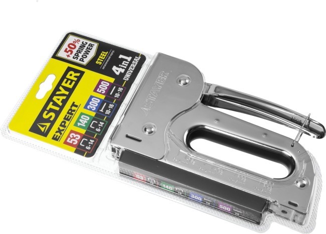 STAYER BlackForce-53, тип 53 (A/10/JT21) 23GA (6 - 16 мм)/140 (G/11/57) 20GA/13/53 (A/10/JT21) 23GAF/300/500, стальной рессорный степлер (31515) STAYER BlackForce-53, тип 53 (A/10/JT21) 23GA (6 - 16 мм)/140 (G/11/57) 20GA/13/53 (A/10/JT21) 23GAF/300/500, стальной рессорный степлер (31515)
