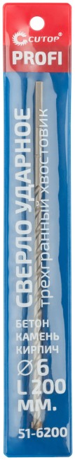 Сверло по бетону ударное Cutop Profi  6 х 200 мм