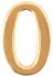 Цифра для обозначения номера квартиры, металлическая Золото "0"