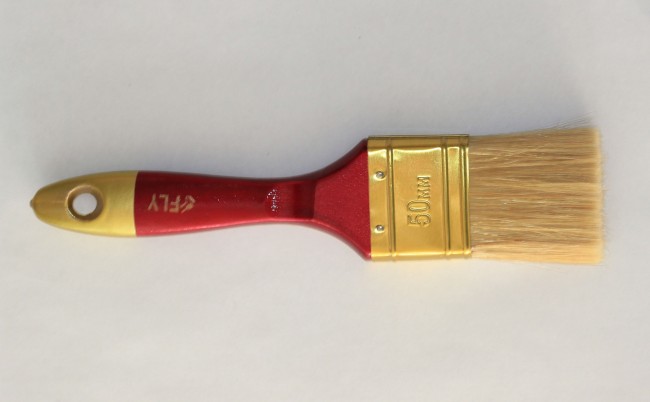 Кисть плоская Fly, Profi, натуральная щетина, 63 мм