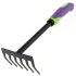 Грабли 6-зубые, 110х300 мм, стальные, обрезиненная эргономичная рукоятка, LSR1, Palisad Грабли 6-зубые, 110х300 мм, стальные, обрезиненная эргономичная рукоятка, LSR1, Palisad