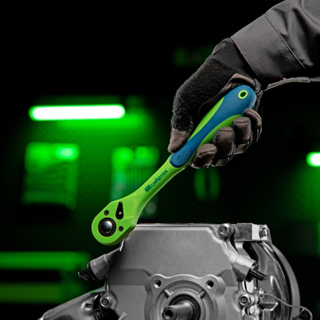 Ключ-трещотка, двухкомпонентная рукоятка, 1/2 Сибртех