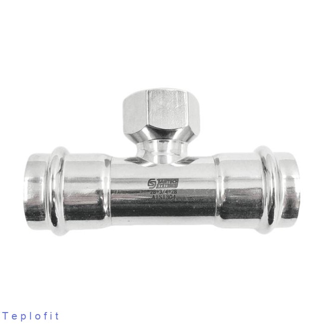 "Тройник нерж AISI304 Дн18х3/4""х18 пресс/ВР FS132 SantechSystems"