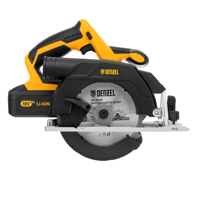 Пила циркулярная аккумуляторная бесщет. CCS-165, 18В Li-Ion Denzel Пила циркулярная аккумуляторная бесщет. CCS-165, 18В Li-Ion Denzel