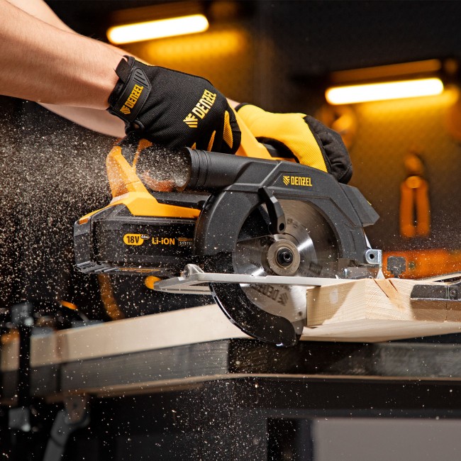 Пила циркулярная аккумуляторная бесщет. CCS-165, 18В Li-Ion Denzel Пила циркулярная аккумуляторная бесщет. CCS-165, 18В Li-Ion Denzel