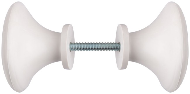 Ручка-кнопка дверная пластиковая белая