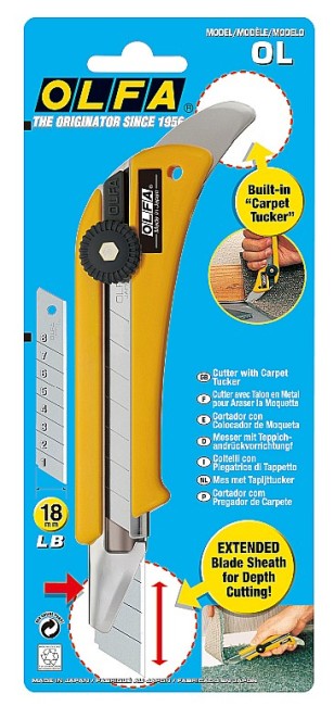 OLFA с выдвижным лезвием 18 мм, нож (OL-OL) OLFA с выдвижным лезвием 18 мм, нож (OL-OL)