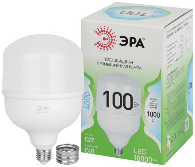 Лампа светодиодная  GREEN LINE LED POWER T140-100W-840-E27/E40 GL Е27/Е40 100 Вт колокол яркий белый свет | Б0067037 | ЭРА