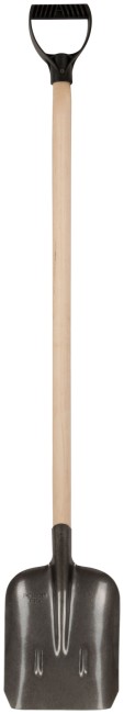 Лопата совковая, "рельсовая сталь", с деревянным черенком  235х350х1420 мм