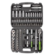 Набор инструмента, 1/2", 1/4", пластиковый кейс,94 предмета Сибртех Набор инструмента, 1/2", 1/4", пластиковый кейс,94 предмета Сибртех