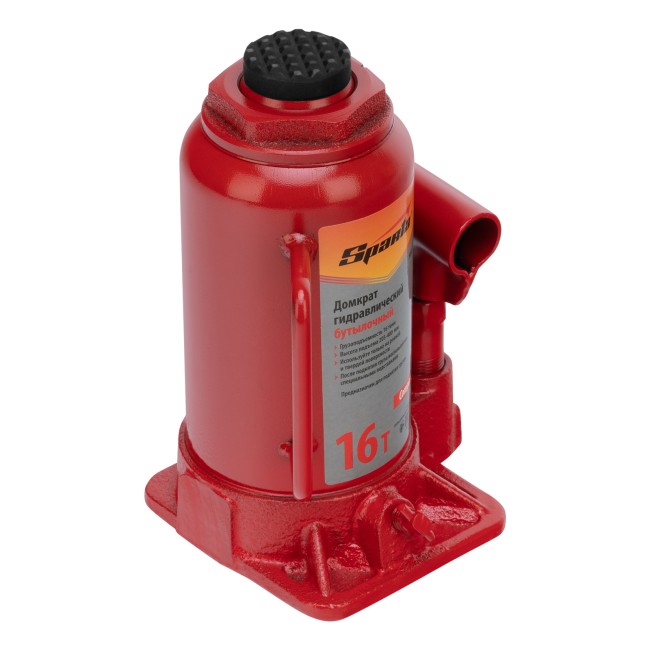 Домкрат гидравлический бутылочный 16 т, h подъема 205-400 мм Sparta Compact Домкрат гидравлический бутылочный 16 т, h подъема 205-400 мм Sparta Compact