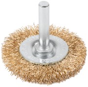 Щетка для дрели, тип "Плоская", латунированная витая проволока 0,3 мм, 50 мм, CUTOP Profi