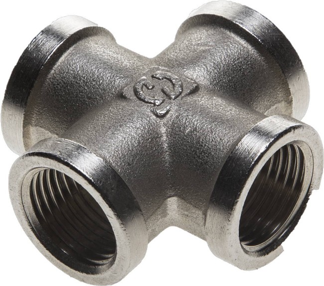 GENERAL FITTINGS внутренняя резьба 1/2″, никель, крестовина (51048-1/2) GENERAL FITTINGS внутренняя резьба 1/2″, никель, крестовина (51048-1/2)