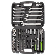 Набор инструмента, 1/2", 1/4", пластиковый кейс, 83 предмета Сибртех Набор инструмента, 1/2", 1/4", пластиковый кейс, 83 предмета Сибртех