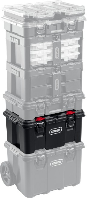 KETER STACKNROLL, 525 х 345 х 260 мм, (21″), пластиковый ящик с крышкой (38398)