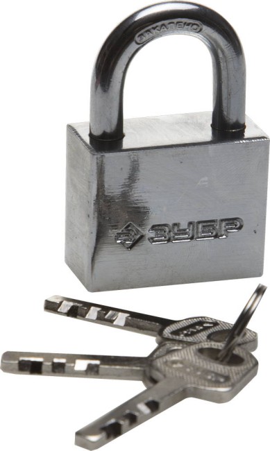 ЗУБР 40 мм, закаленная дужка, стальной корпус, навесной замок (3710-40) ЗУБР 40 мм, закаленная дужка, стальной корпус, навесной замок (3710-40)