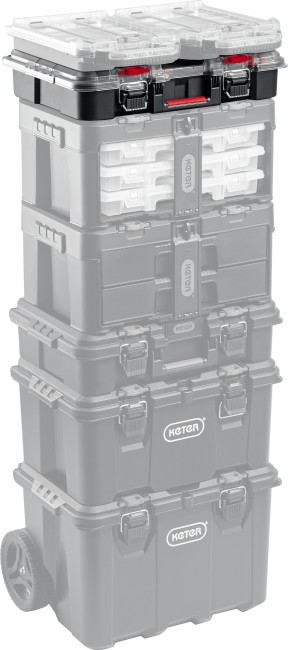 KETER STACKNROLL, 525 х 345 х 147 мм, (21″), пластиковый ящик-органайзер с 10 регулируемыми ячейками (38399) KETER STACKNROLL, 525 х 345 х 147 мм, (21″), пластиковый ящик-органайзер с 10 регулируемыми ячейками (38399)