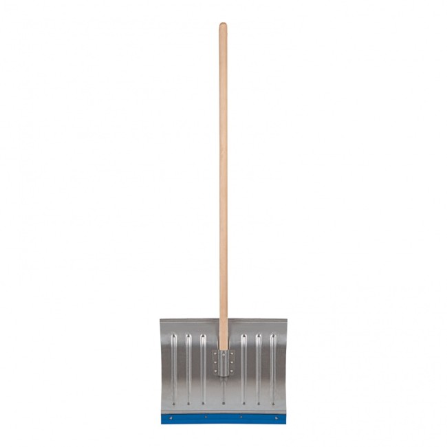 Лопата для уборки снега алюминиевая, 430 х 370 х 1350 мм, деревянный черенок, Россия, Сибртех