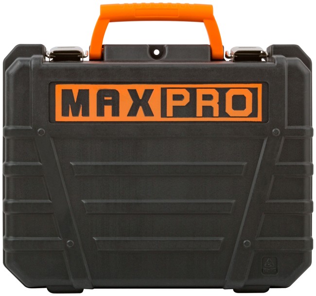 MAX-PRO Дрель-Шуруповерт аккумуляторная 18 В; 0-350/0-1250об/мин; 10мм; 30Нм; 2 батареи (Li-Ion) х1,5Ач; 15+1; 1ч.; регулировка оборотов; резиновые вс MAX-PRO Дрель-Шуруповерт аккумуляторная 18 В; 0-350/0-1250об/мин; 10мм; 30Нм; 2 батареи (Li-Ion) х1,5Ач; 15+1; 1ч.; регулировка оборотов; резиновые вс