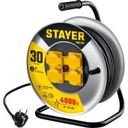Силовой удлинитель на стальной катушке STAYER Pro 325 КГ 3x2.5 30м 55076-30_z01 Силовой удлинитель на стальной катушке STAYER Pro 325 КГ 3x2.5 30м 55076-30_z01