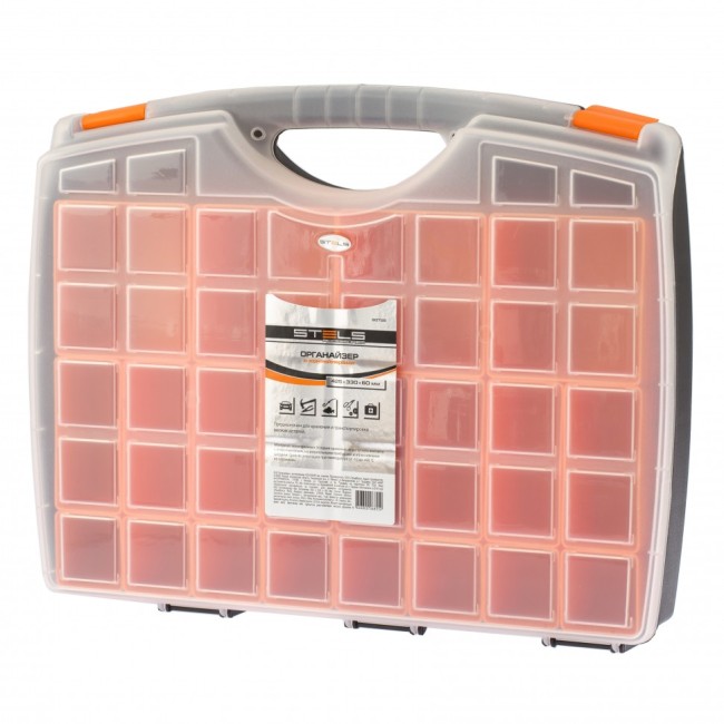 Органайзер с контейнерами 425 х 330 х 60 мм, пластик, Россия Stels Органайзер с контейнерами 425 х 330 х 60 мм, пластик, Россия Stels