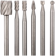 Шарошки-мини стальные по металлу, 6 шт.