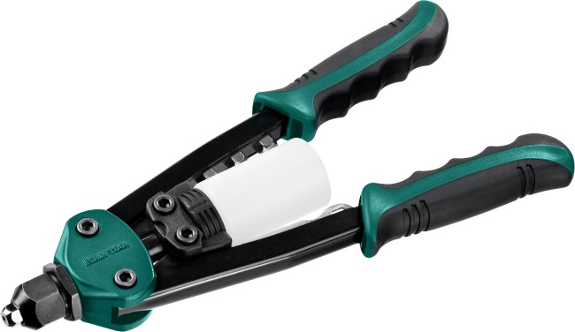 KRAFTOOL MaxKraft-64, 3.2 - 6.4 мм, 320 мм, регулировка усилия, компактный двуручный заклепочник (31160)