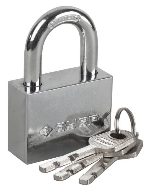 ЗУБР 60 мм, закаленная дужка, стальной корпус, навесной замок (3710-60) ЗУБР 60 мм, закаленная дужка, стальной корпус, навесной замок (3710-60)