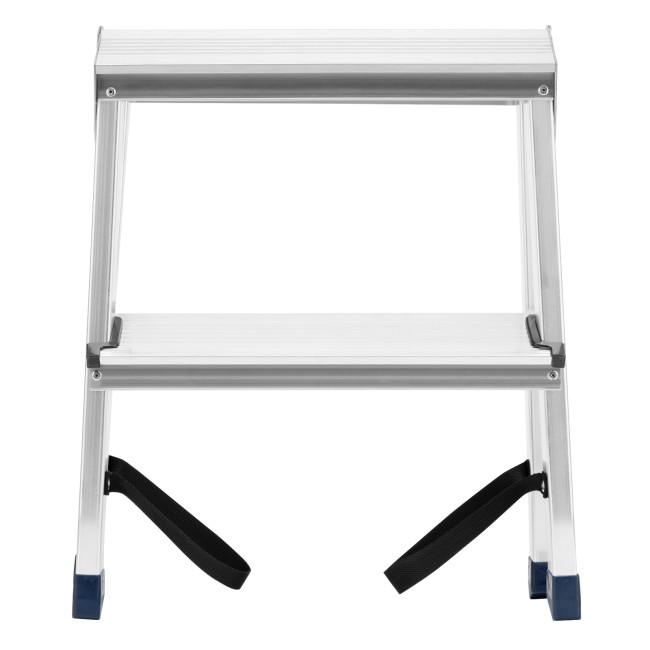Стремянка двусторонняя 2 ступени, алюминиевая, Россия, Сибртех