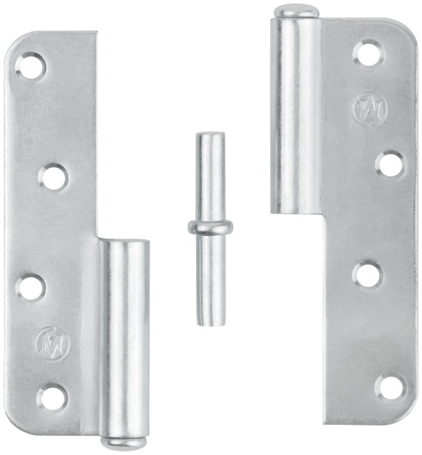 Петля накладная оцинкованная, тип "ПН", 110 мм, правая