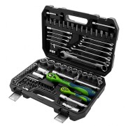 Набор инструментов 82 предмета, CrV, 1/2", 1/4" Сибртех Набор инструментов 82 предмета, CrV, 1/2", 1/4" Сибртех