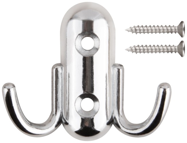 Крючок двойной, хром Крючок двойной, хром