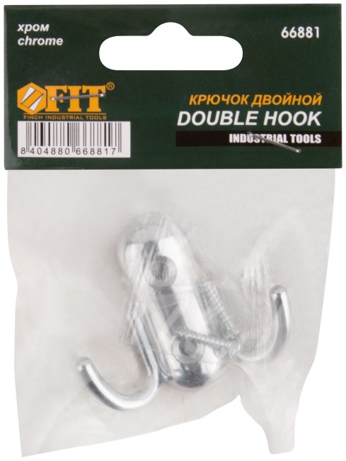 Крючок двойной, хром Крючок двойной, хром